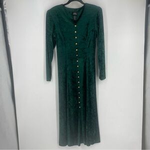 Vintage 90s Brett Alexander 10 Velvet Midi Dress Fiona Shrek Cosplay Halloween